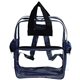 a navy two - tone double handle backpack