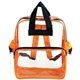 a orange two - tone double handle backpack
