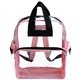 a pink two - tone double handle backpack