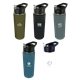 a group of halcyon(r) 20 oz sports bottle with flip straw lid, laser engraved, large