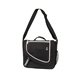 a black buckle messenger bag