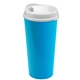 aerial view a white lid & cyan cup the roadmaster - 20 oz travel tumbler with auto sip lid, image 2 of 2