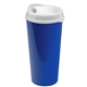 aerial view a white lid & royal blue cup the roadmaster - 20 oz travel tumbler with auto sip lid, image 2 of 2