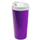 aerial view a white lid & violet cup the roadmaster - 20 oz travel tumbler with auto sip lid, image 2 of 2