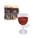 a group of heres - to - you plastic wine glass