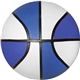 aerial view a blue/white 7 mid - size rubber basketball colors, image 1 of 2