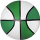 aerial view a green/white 7 mid - size rubber basketball colors, image 1 of 2