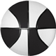 aerial view a black/white 7 mid - size rubber basketball colors, image 1 of 2