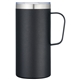 a black 20 oz double wall ss vacuum tall camping mug