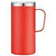 a red 20 oz double wall ss vacuum tall camping mug