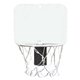 a white wastebasket basketball hoop