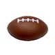 a brown/white squishy squeeze memory foam stress reliever footballs