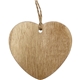 a natural brown 3 wood ornament - heart