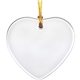 aerial view a clear 3 sun catcher acrylic ornament - heart, image 1 of 2