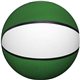 a green/white 29 full - size rubber basketball colors