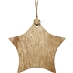 a natural brown 3 wood ornament - star