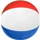 aerial view a red/white/blue 12 red / white / blue beach ball, image 1 of 3