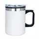 a white 14 oz economy camping mug