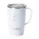 aerial view a diamond white swig(r) 18 oz shimmer insulated mug, laser, standard, image 1 of 2