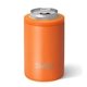 aerial view a matte orange swig(r) 12 oz combo can bottle cooler, laser, premium, image 1 of 2