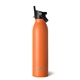 aerial view a matte orange swig(r) 20 oz matte bottle with flip and sip lid, laser, standard, image 1 of 2