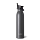 aerial view a matte grey swig(r) 20 oz matte bottle with flip and sip lid, laser, standard, image 1 of 2