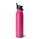 aerial view a matte hot pink swig(r) 20 oz matte bottle with flip and sip lid, laser, standard, image 1 of 2