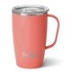 aerial view a coral swig(r) 18 oz insulated matte mug, laser, standard, image 1 of 2