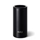 aerial view a matte black swig(r) 12 oz skinny matte can cooler, full color digital, image 1 of 2