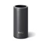 aerial view a matte grey swig(r) 12 oz skinny matte can cooler, full color digital, image 1 of 2