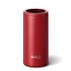 aerial view a matte crimson swig(r) 12 oz skinny matte can cooler, full color digital, image 1 of 2