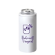 aerial view a diamond white swig(r) 12 oz shimmer skinny can cooler, image 1 of 2