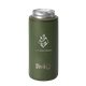 a olive green swig(r) 12 oz skinny matte can cooler, laser, premium