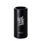 a matte black swig(r) 12 oz skinny matte can cooler, laser, premium