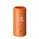 a matte orange swig(r) 12 oz skinny matte can cooler, laser, premium