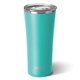 aerial view a matte aqua swig(r) 22 oz matte tumbler, full color digital, image 1 of 2