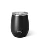 aerial view a matte black swig(r) 14 oz matte stemless wine cup, image 1 of 2