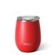 aerial view a matte red swig(r) 14 oz matte stemless wine cup, image 1 of 2
