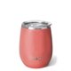aerial view a coral swig(r) 14 oz matte stemless wine cup, image 1 of 2