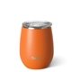 aerial view a matte orange swig(r) 14 oz matte stemless wine cup, image 1 of 2