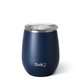 aerial view a matte navy swig(r) 14 oz matte stemless wine cup, image 1 of 2