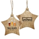 a group of 3 wood ornament - star