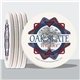a group of 4 pack round absorbent stone coasters
