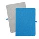 aerial view a blue recycled two tone notebook, image 1 of 2