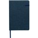 aerial view a dark blue recycled heathered notebook, image 1 of 2