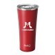 aerial view a matte crimson swig(r) 22 oz matte tumbler, laser, premium, image 2 of 2