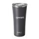 aerial view a matte grey swig(r) 22 oz matte tumbler, laser, premium, image 2 of 2