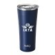 aerial view a matte navy swig(r) 22 oz matte tumbler, laser, premium, image 2 of 2