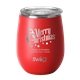aerial view a matte red swig(r) 14 oz matte stemless wine cup, laser, premium, image 2 of 2
