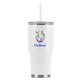 aerial view a white reduce(r) 34 oz cold1 tumbler, full color digital, image 2 of 2